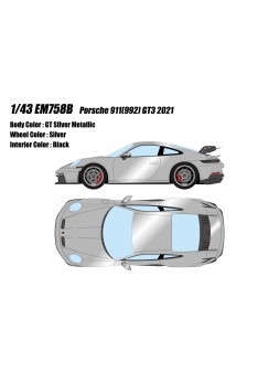 Porsche 911(992) GT3 2021 (GT Silver) 1/43 Make Up Eidolon Make Up - 1