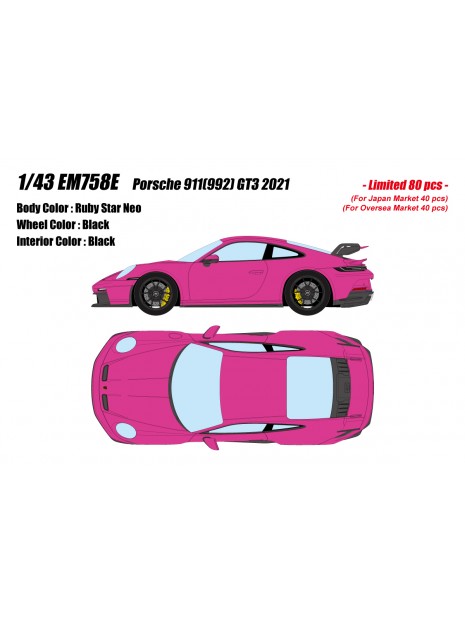 Porsche 911(992) GT3 2021 (Ruby Star Neo) 1/43 Make Up Eidolon Make Up - 1