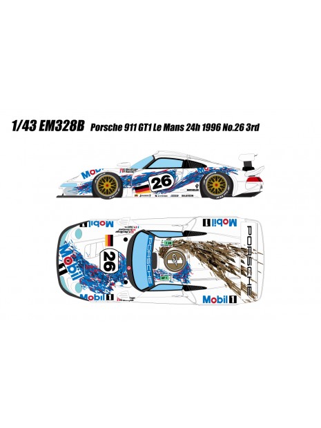 Porsche 911 GT1 "Porsche AG" Le Mans 24h 1996 N.26 1/43 Make Up Eidolon Make Up - 7