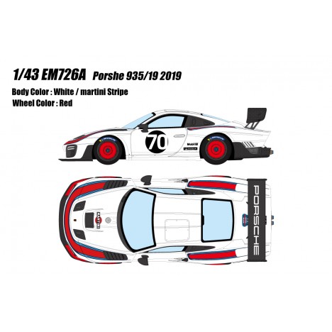 Porsche 935/19 2019 (White / Martini Stripe) 1/43 Make Up Eidolon Make Up - 1