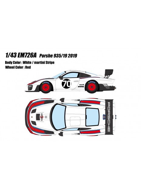 Porsche 935/19 2019 (White / Martini Stripe) 1/43 Make Up Eidolon Make Up - 1