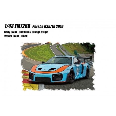 Porsche 935/19 2019 (Gulf Blue / Orange Stripe) 1/43 Make Up Eidolon Make Up - 1