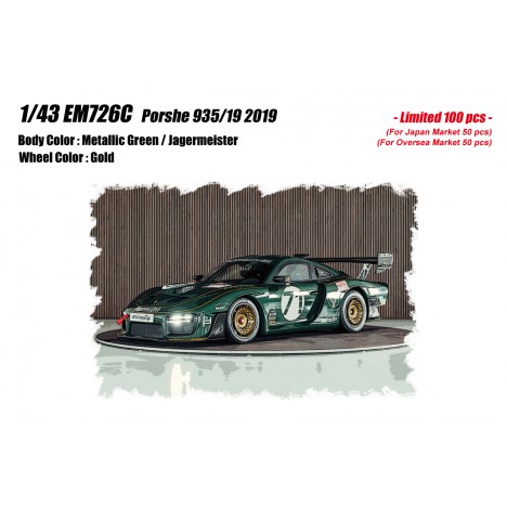 Porsche 935/19 2019 (Metallic Green / Jagermeister) 1/43 Make Up Eidolon Make Up - 1