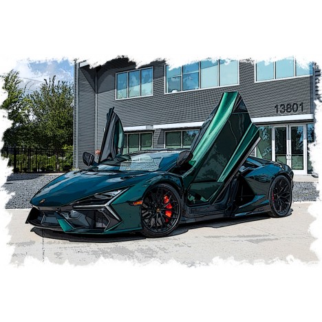 Lamborghini Revuelto 2024 (Verde Hydra Metallic) 1/43 Make Up Eidolon Make Up - 2