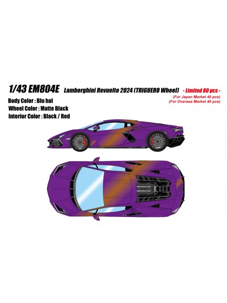 Lamborghini Revuelto 2024 (Blue Hal) 1/43 Make Up Eidolon Make Up - 1