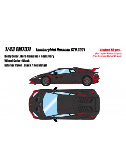 Lamborghini Huracan STO 2021 (Nero Nemesis) 1/43 Make Up Eidolon Make Up - 1