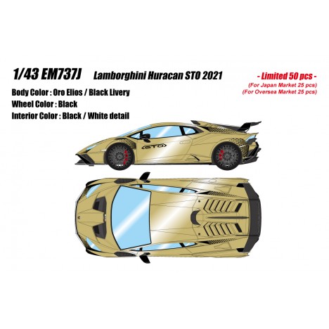 Lamborghini Huracan STO 2021 (Oro Elios) 1/43 Make Up Eidolon Make Up - 1