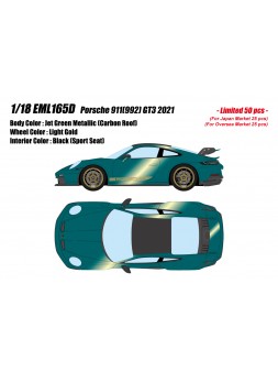 Porsche 911(992) GT3 2021 (Jet Green Metallic) 1/18 Make Up Eidolon Make Up - 1