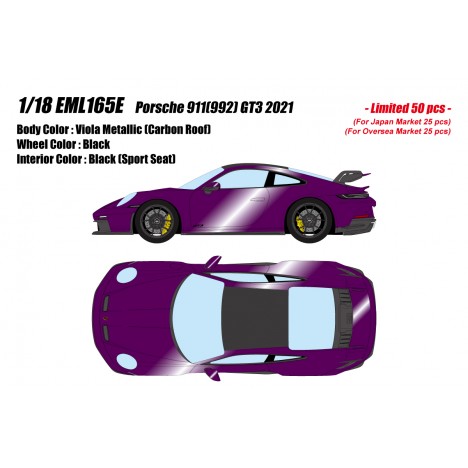 Porsche 911(992) GT3 2021 (Viola Metallic) 1/18 Make Up Eidolon Make Up - 1