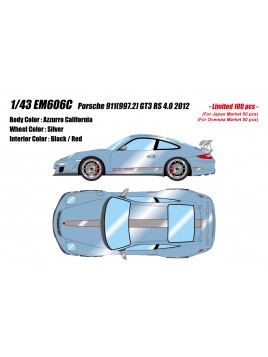 Porsche 911(997.2) GT3 RS 4.0 2012 (Azzurro California) 1/43 Make Up Eidolon Make Up - 1