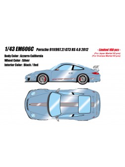 Porsche 911(997.2) GT3 RS 4.0 2012 (Azzurro California) 1/43 Make Up Eidolon Make Up - 1