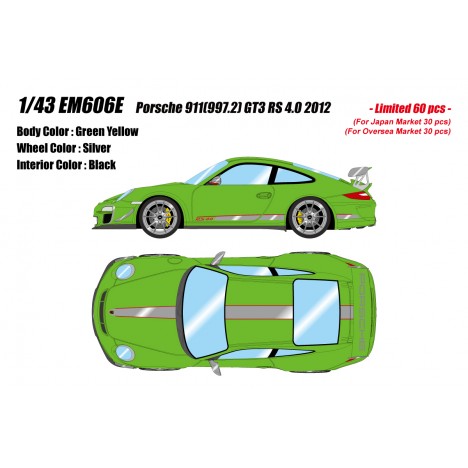Porsche 911(997.2) GT3 RS 4.0 2012 (Green Yellow) 1/43 Make Up Eidolon Make Up - 1