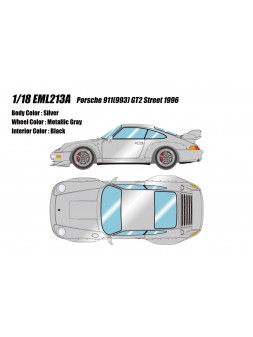 Porsche 911(993) GT2 Street 1996 (GT Silver) 1/18 Make Up Eidolon Make Up - 1