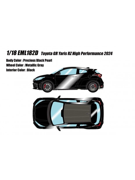 Toyota GR Yaris RZ High Performance 2024 (Precious Black Pearl) 1/18 Make Up Eidolon Make Up - 1