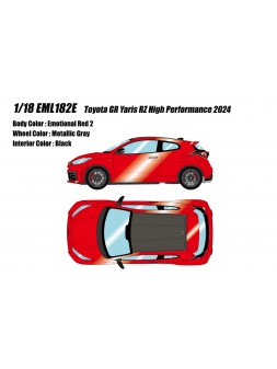 Toyota GR Yaris RZ High Performance 2024 (Emotional red 2) 1/18 Make Up Eidolon Make Up - 1