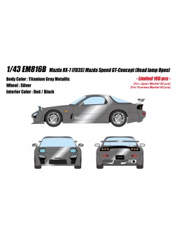 MAZDA RX-7 FD3S Mazda Speed GT-Concept (Titanium Gray Metallic) 1/43 Make Up Eidolon Make Up - 1