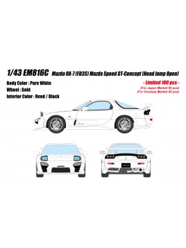 MAZDA RX-7 FD3S Mazda Speed GT-Concept (Pure White) 1/43 Make Up Eidolon Make Up - 1