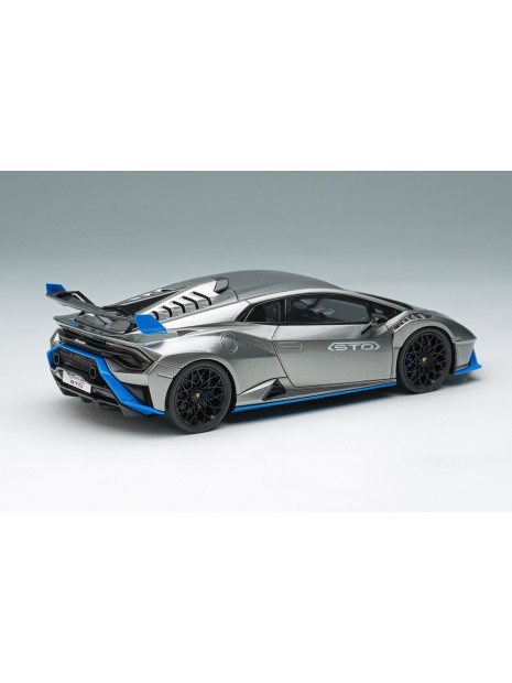 Lamborghini Huracan STO 2021 (Grigio Nimbus / Blue) 1/43 Make Up Eidolon Make Up - 3
