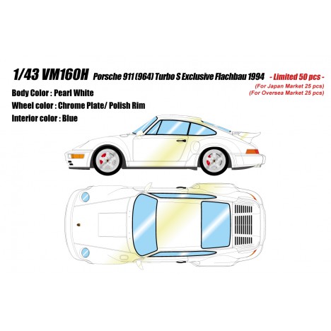 Porsche 911 (964) Turbo S Exclusive Flachbau 1994 1/43 Make Up Vision Make Up - 1