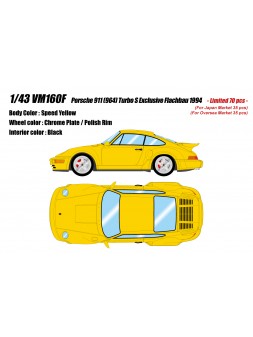 Porsche 911 (964) Turbo S Exclusive Flachbau 1994 (Speed Yellow) 1/43 Make Up Vision Make Up - 1