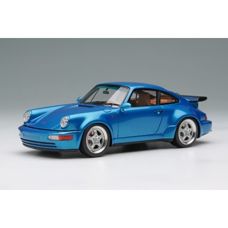 Porsche 911 (964) Turbo 3.6 1993 (Tahoe Blue Metallic) 1/43 Make Up Vision Make Up - 1