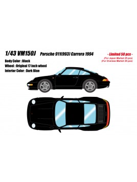 Porsche 911 (993) Carrera 1994 (Black) 1/43 Make Up Vision