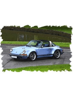Singer 911 (964) (Steel City Blue) Targa 1/43 Make Up Make Up - 1