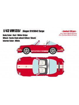 Singer 911 (964) (Red) Targa 1/43 Make Up