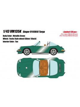 Singer 911 (964) (Metallic Green) Targa 1/43 Make Up