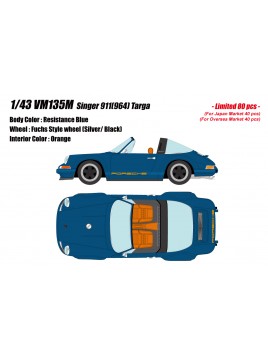 Singer 911 (964) (Resistance Blue) Targa 1/43 Make Up