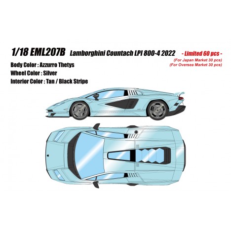 Lamborghini Countach LPI 800-4 (Wing Up) 1/18 Make Up Eidolon Make Up - 1