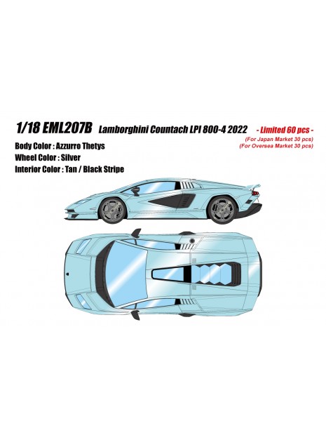 Lamborghini Countach LPI 800-4 (Wing Up) 1/18 Make Up Eidolon Make Up - 1