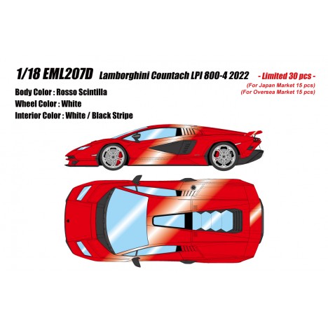 Lamborghini Countach LPI 800-4 (Wing Up) 1/18 Make Up Eidolon Make Up - 1