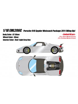 Porsche 918 Spyder weissach package 2011 (Wing Up) 1/18 Make Up Eidolon Make Up - 1