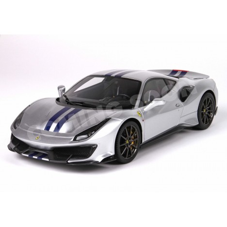 Ferrari 488 Pista (Argento Nurburgring) 1/18 BBR BBR Models - 1